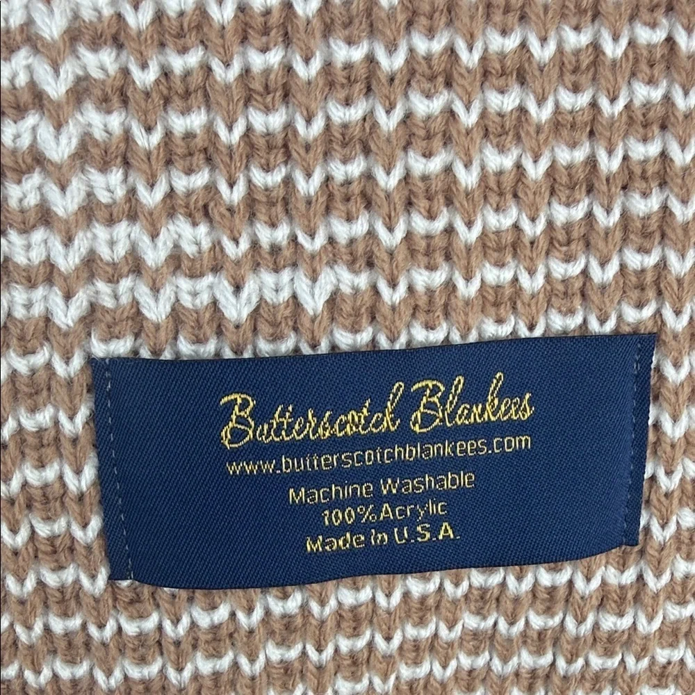 Butterscotch Blankees Monogram “N” Knit Throw Blanket